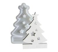 Stampo per albero di Natale, stampo in silicone per albero di Natale,Portacandele Tealight in silicone natalizi per resina | per colata di candelieri in resina per ornamenti in cemento Forniture artig