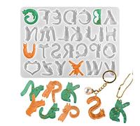 Stampo per alfabeto per fusione in resina - Forma di design con gatto dell'alfabeto - Stampo in resina epossidica colata di lettere Stampi alfabetici al cioccolato in silicone per artigianato in