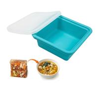 Stampo per Alimenti in Silicone per Congelatore,500 ml, Facile da Sformare con Coperchio | Contenitori per Alimenti da Congelatore, Zuppe, Salsa - per Cucina, Campeggio, Viaggio, Casa