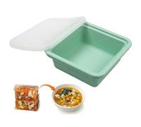 Stampo per Alimenti in Silicone per Congelatore | 500 ml, Facile da Sformare con Coperchio,Contenitori per Alimenti da Congelatore, Zuppe, Salsa,Uso Casa Cucina Campeggio Ristorante All'aperto