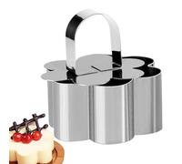 Stampo per anelli di torta,Stampo per mousse con spingitore - Stampo per anelli in acciaio per torta di mousse,Strumenti per la cottura del tè del pomeriggio, stampo per anello per la cottura di