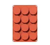 Stampo per anelli per torta, stampo per barrette di cioccolato, stampo per rondella per torta rotondi in silicone a 12 cavità, stampo per torta pop per gelatina, budino, ghiaccio