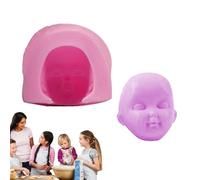 Stampo per bambola - Stampo per faccia in silicone per bambole, resina e artigianato stampo | Stampa da forno per topper per torta, muffa per zucchero, stampo per la testa fai -da -te, figurina fatta