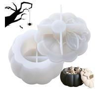 Stampo per barattoli di Halloween con coperchio 3D antiaderente | Stampo in cemento autunnale per il giorno del Ringraziamento, per il giorno del raccolto, portapenne, artigianato