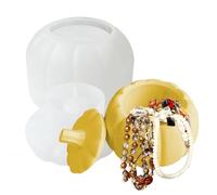 Stampo per barattolo di zucca - Stampo in resina epossidica zucca di Halloween con coperchio,Stampi in silicone per vasetti di, stampi per candele di per stampi in resina artigianale fai-d
