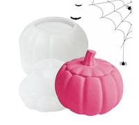 Stampo per barattolo di zucca | Stampo per candela di zucca con coperchio | in silicone per per torta fondente, candela per aromaterapia, cioccolato, caramelle, contenitore