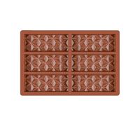Stampo per barrette al cioccolato | Stampo riutilizzabile in silicone per barrette di pasticceria, 6 cavità antiaderente, facile da staccare per principianti pasticceria caramello