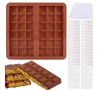Stampo per barrette di cioccolato, accessorio da cucina in silicone per pasticceria, per dolci, per la produzione di delizie natalizie al cioccolato, barrette ripiene di caramelle e snack per