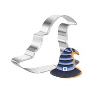 Stampo per biscotti a forma di cappello da strega di Halloween, in acciaio inox, adatto per Halloween