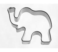 Stampo per biscotti a forma di elefante, 5,3 cm, in acciaio INOX, lavabile in lavastoviglie.