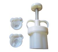 Stampo per biscotti a forma di maiale con faccia stampino per biscotti a pressione manuale accessori da forno per metà autunno stampo per festival 50g quadrato