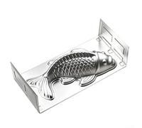 Stampo per biscotti a forma di pesce, in alluminio, 21 cm, con piedini | lega di alluminio, resistente al calore, piedini stabili, 21 x 10,6 cm, ideale per torte e budini