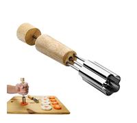 Stampo per Biscotti Acciaio Inox, Tagliapasta a Forma di Stella e Cuore con Impugnatura in Legno, Attrezzo per Dolci e Decorazioni Fai da Te, per Biscotti, Frutta e Verdura