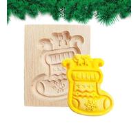 Stampo per biscotti - Albero di Natale riutilizzabile, Babbo Natale, forme di pupazzo di neve, stampo per biscotti in legno con per la stampa di vacanze, per la cottura, le torte