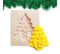 Stampo per biscotti in legno - Albero di Natale - Babbo Natale riutilizzabile - Stampino per biscotti di Natale intagliato - per torte, dolci, dessert, casa, cucina, ristorante, adulti e bambini