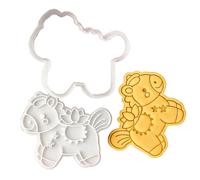 Stampo per biscotti per feste | Stampo per pasticceria Cavallo Facile da sformattare | Forme per biscotti Capodanno 2026 - Per pasta per biscotti cucina casa festa Capodanno primavera principianti
