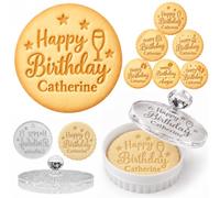 Stampo per biscotti personalizzato e set di stampi per biscotti da forno | Nome o logo personalizzato, taglio e goffratura 2 in 1, acrilico trasparente, ideale per matrimoni, compleanni, Natale