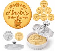 Stampo per biscotti personalizzato e set di stampi per biscotti da forno | Nome o logo personalizzato, taglio e goffratura 2 in 1, acrilico trasparente, ideale per matrimoni, compleanni, Natale