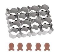 Stampo per Biscotti Pesciolino Rosso da 16 Cavità, Acciaio Inossidabile per Impasto Antiaderente Perfetto per Biscotti per Bambini Biscotti a Forma di Animali e Snack