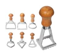 Stampo per biscotti pressa - per ravioli con manico in legno - Utensile per pasta multifunzione per creativo della famiglia