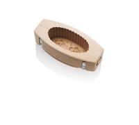 Stampo per Burro scanalato - faggio - Ovale Decoro Fiore - 250 g
