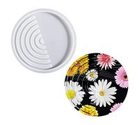 Stampo per caffè fatto in casa a mezza luna rotondo a righe per creativo stampo in silicone stampo per tovagliette di cristallo per artigianato