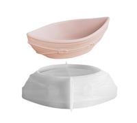 Stampo per calcestruzzo in resina a ciotola ovale contenitori per candele in silicone per barche di candele, stampo per candele riutilizzabili antiaderenti, stampi in silicone per fare candele morbide