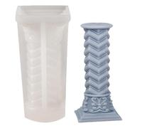 Stampo per candela a colonna, in silicone, a forma di colonna romana, per aromaterapia, strumento per stampaggio a gesso realizzato a mano, stile romanzo creativo