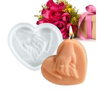 Stampo per candela a cuore, stampo a cuore in silicone,flessibili per realizzare a forma di d'amore | Regalo romantico di San facile da sformare, forniture multifunzionali per l'artigianato fai