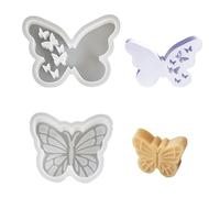 stampo Per Candela A Farfalla Da 2 Pezzi, Stampo In Silicone E Gesso Per Fiore E Farfalla