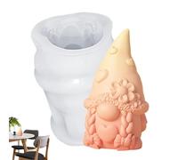 Stampo per candela a forma di gnomo, stampo per candele, stampi per fondente, stampo in resina nana, stampo 3D a forma di gnomo, per aromaterapia, candele in gesso, argilla, artigianato, accessori per