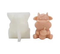 Stampo Per Candela Con Statuetta Di 3D | 1 * In Silicone | Per Mucche Per Sapone Da 7x6,3x8,2 Cm | Stampo Fai Da Te A Forma Di Animale Per Dolci, Artigianato E Decorazioni P