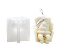 Stampo per Candela di Babbo Natale | Stampo in Silicone per Candele - Babbo Natale Che Dorme su Una Sedia, Stampo Natalizio in Silicone per Decorazioni Natalizie per la casa,