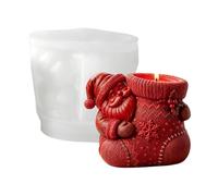 Stampo Per Candela In Silicone Babbo Natale Strumento Riutilizzabile