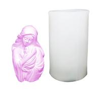 Stampo per candela Madre Maria, 0,39 pollici, in silicone 3D Maria, Santa Vergine Maria con Gesù, forma per scultura, candela profumata, decorazione per la casa