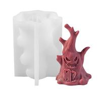 Stampo per candela profumata al ceppo 'albero del silicone - Stampi per fantasma Produzione di | Stampo in silicone per ornamento in gesso di ceppo di albero | Stampi per