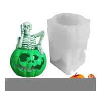 Stampo per candela Scheletro | in Resina Per Di Teschio,Stampo in Silicone per e Sapone Manuale Aromaterapia Biscotti Caramelle Decorazione Macabra Scrivania