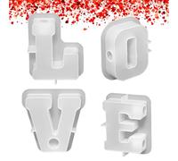 Stampo per candelabri, stampo in silicone a forma di lettera d'amore, stampo in silicone per candelabri, decorazione artigianale per casa, cemento, artigianato, vacanze, San