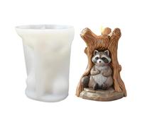 Stampo per Candele 3D a Forma di Procione | Stampo in Silicone 3D per Artigianato a Procione | Decorazione Casa per Appartamento Camera Scrivania | Festa Casa Ringraziamento Ufficio Dormitorio