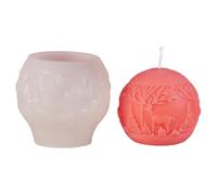 Stampo per candele a di Natale - stampi a lume di silicone | Stampo per sculture per il rilievo natalizio | Stampo per la produzione di candele resistenti al calore