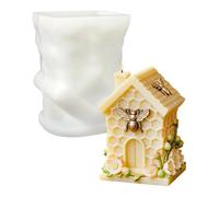 Stampo per candele a forma di alveare, stampo per artigianato a forma di ape, 7 x 5 x 5 cm, stampo in resina con dimensioni compatte, stampo flessibile in silicone per sapone, argilla con stile