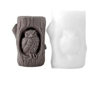 Stampo per candele a forma di animale, riutilizzabile, a rilascio facile, a forma di gufo, per calcestruzzo, gesso, resina epossidica, sapone, cioccolato, adulti, famiglia, studenti, bambini