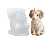 Stampo Per Candele A Forma Di Animale | Strumento In Silicone Per Artigianato Di Pecora - Stampo Realistico Di Agnello | Per Gli Amanti Del Fai Da Te Feste Sapone Gesso Resina Artigianato Argilla