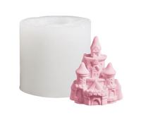 Stampo per candele a forma di castello, in silicone platino, ultra-flessibile, facile da rilasciare, per progetti scolastici e principianti