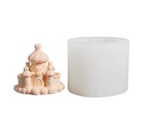 Stampo per candele a forma di castello, in silicone platino, ultra-flessibile, facile da rilasciare, per progetti scolastici e principianti