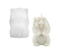 Stampo per candele a forma di coniglietto in silicone alimentare | Materiali resistenti al calore per saponi fatti a mano e regali di cioccolato, riutilizzabili, flessibili
