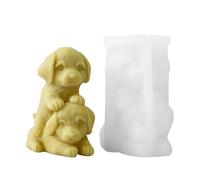 Stampo per candele a forma di cucciolo, 9,8 x 7,5 cm, impilabile, in resina, gesso, per candele profumate, souvenir di nozze, camera da , riutilizzabile, antiaderente, per fatti a mano e H