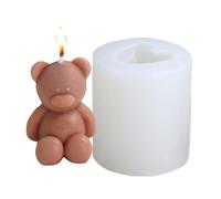 Stampo per candele a forma di orso creativo, per candele aromatiche, decorazione per la casa, fai da te, produzione di sapone