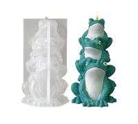 Stampo per candele a forma di rana, in silicone, a forma di animale 3D, strumento per colata di sapone in resina, riutilizzabile, con texture flessibile, per decorazioni domestiche