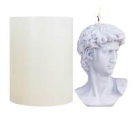 Stampo per candele a forma di scultura di David, stampo in silicone con ritratto europeo, stampi in silicone per la fabbricazione di candele, stampi per candele cilindrici in silicone per fabrica